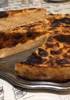 Une photo de Flan pâtissier aux prunes et vanille