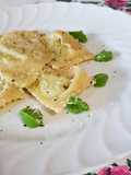 Ravioli with Peas and Ricotta