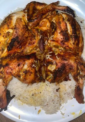 صورة لوصفة دجاج بالفرن مع أرز بسمتي