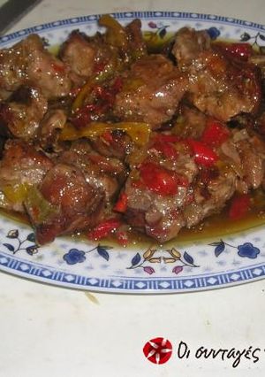 A picture of Wild boar in a Dutch oven.