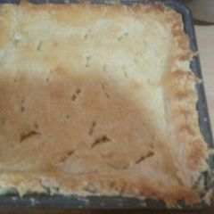 A picture of Pork in a pie.