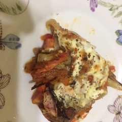 Una foto de Hojaldre de verduras y pescado