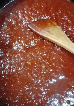 Una foto de Salsa barbacoa riquísima con cerdo o pollo