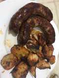 Chorizos + Yuca y Boniatos condimentados