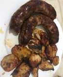 Chorizos + Yuca y Boniatos condimentados