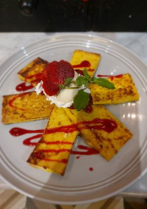 Foto resep Sunday toast strewberry jam