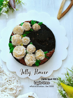 Foto resep Jelly Flower Lapis oreo (with spuit)