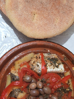 صورة لوصفة طاجين ميرلا بالخضر