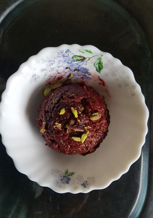 A picture of Beetroot halwa.