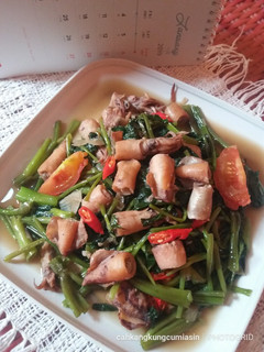 Foto resep Cah kangkung cumi asin
