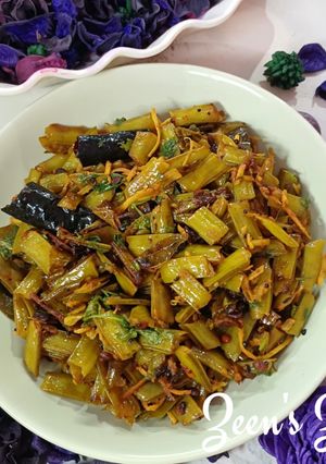 A picture of Cluster Beans Palya - Karnataka Style Stir Fry.