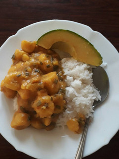 A picture of Cooked bananas with rice.