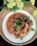 Dưa chua xào thịt ba rọi