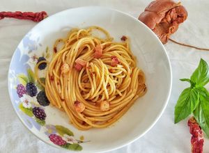 Foto di Spaghetti nduja e pancetta
