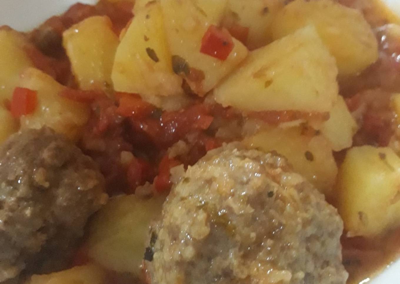 Albóndigas con papas