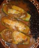 Calabazas rellenas de carne molida de res a la Mario's