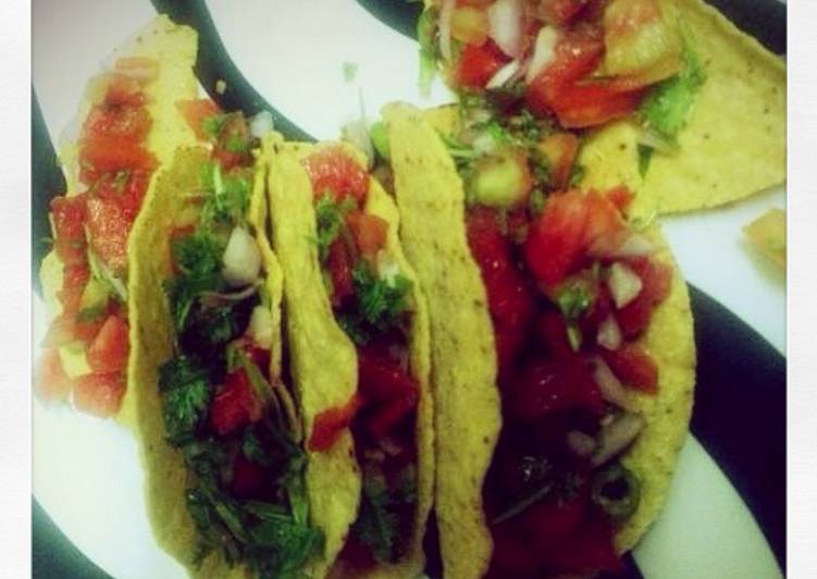 Tacos with watermelon Salsa