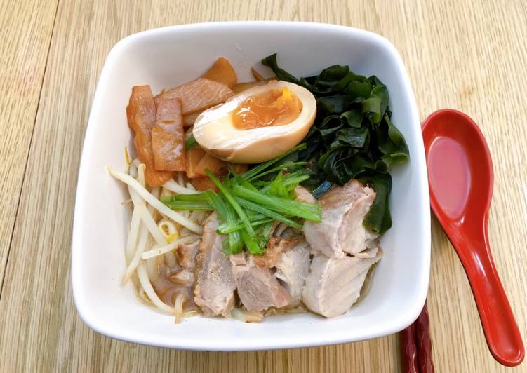 Japanese style pork char-siu miso ramen