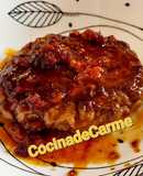 Hamburguesa casera con salsa de sobrasada y miel