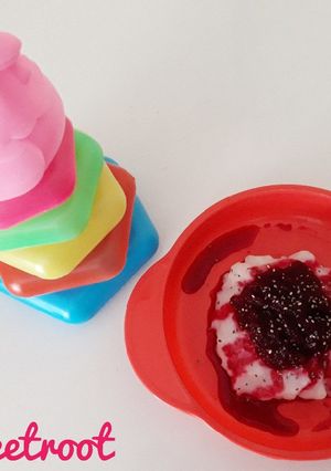 Foto resep Mpasi Snack Bubur Sumsum Saus Beetroot