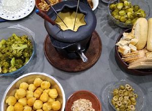 Una foto de Fondue de queso