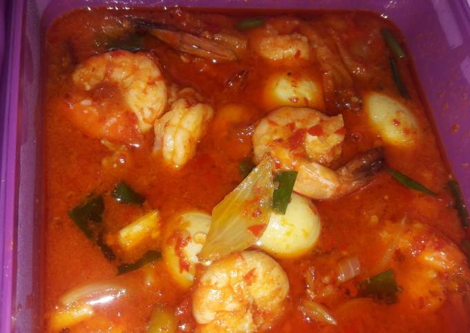 Balado udang+telur puyuh#bikinramadhanberkesan