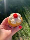 Muffins con/sin tac, relleno de frambuesa