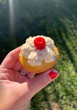 Una foto de Muffins con/sin tac, relleno de frambuesa