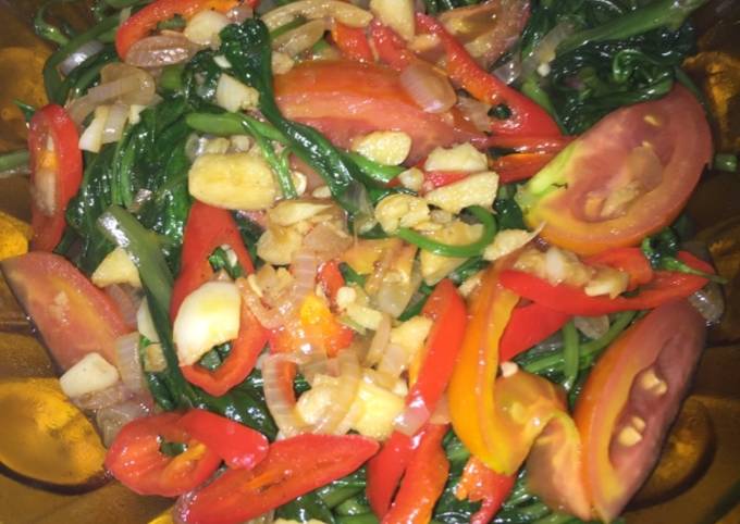Cara Gampang Menyiapkan Tumis Kangkung Sedap 👍🏻, Enak