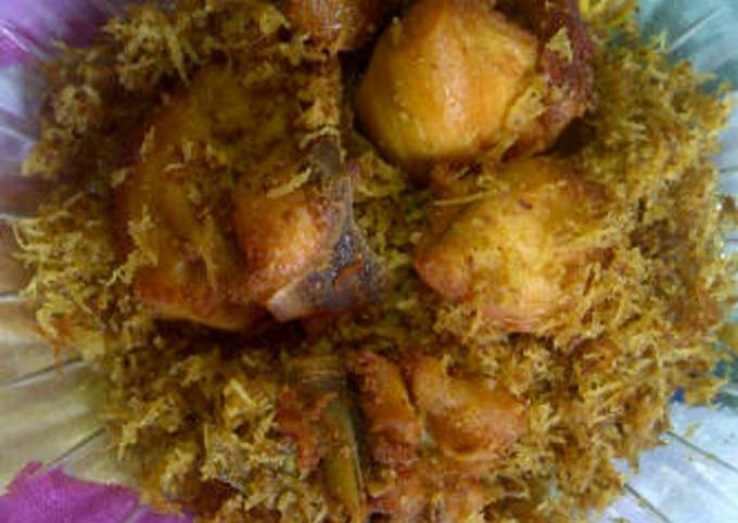 Ayam goreng serundeng praktis