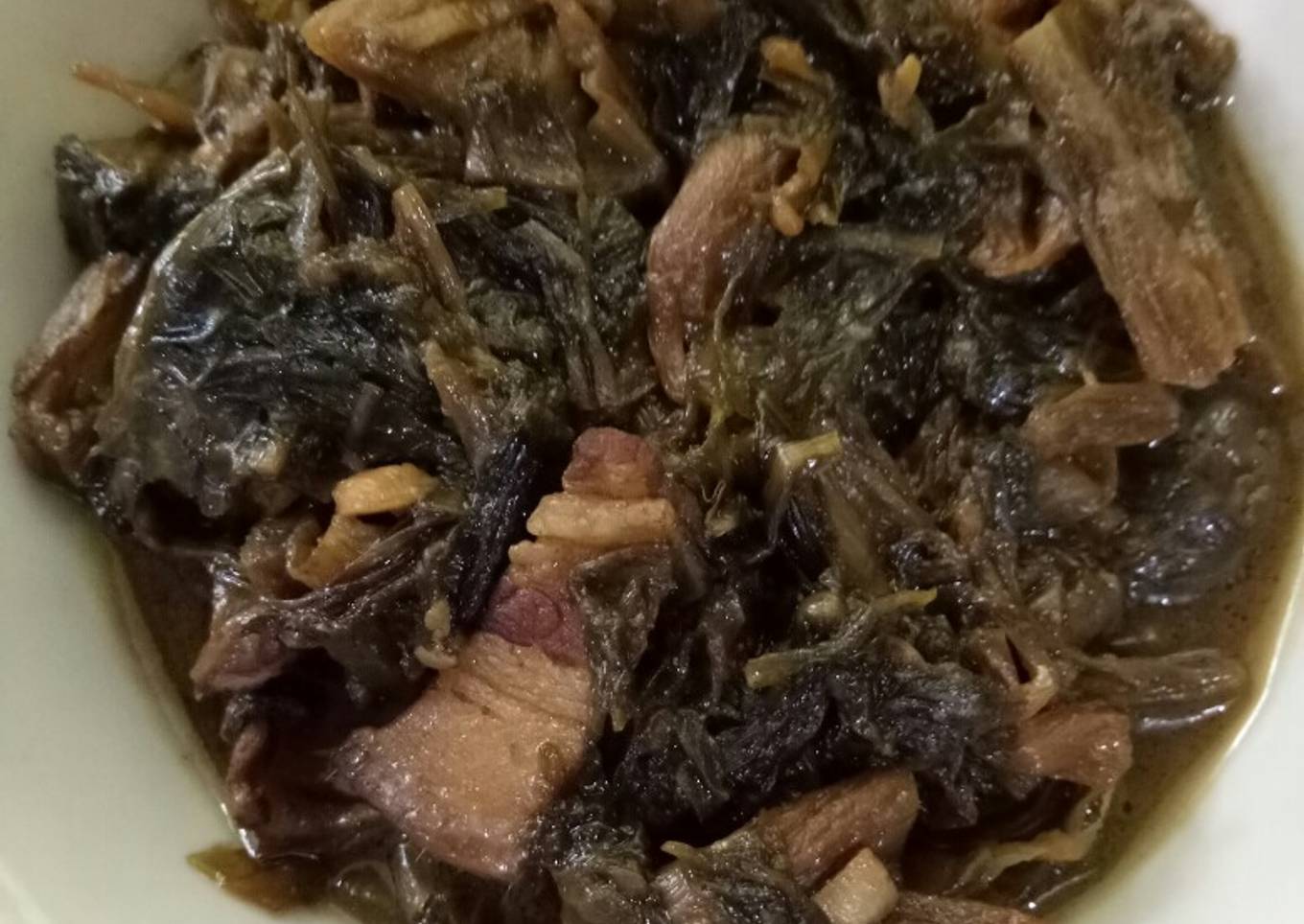 Sayur asin hitam / menu jadul