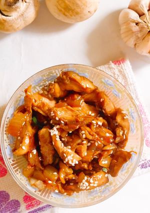 Foto resep Ayam Suwir Saus Teriyaki