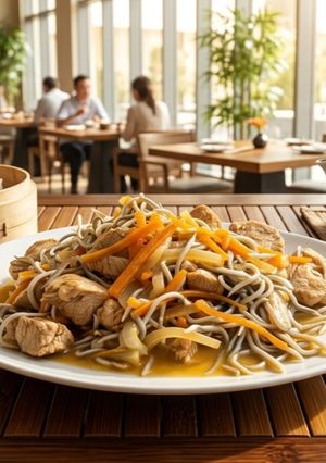 Foto principal de Pavo en Salsa Teriyaki con Gulas y Verduritas