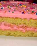 Pastel de vainilla rápido sin leche