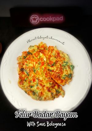Foto resep Telur Dadar Bayam ~ With Saus Bolognese