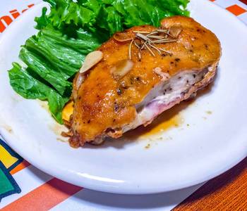 Easy Fast Cooking Chicken Cordon Blue with Teriyaki Sauce Very Delicious