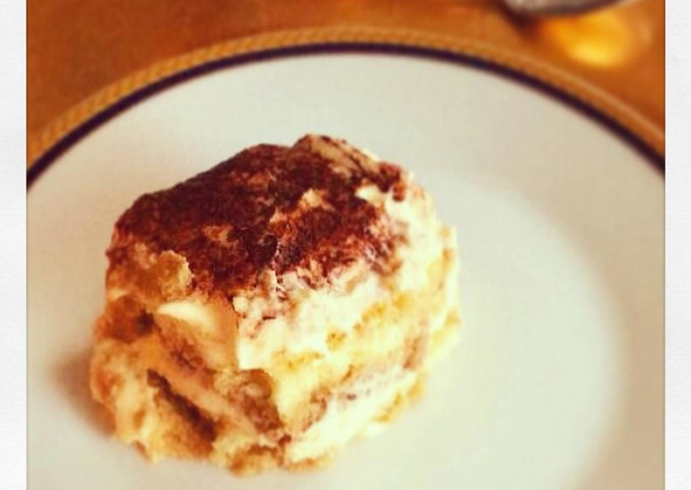 Tiramisú con queso mascarpone