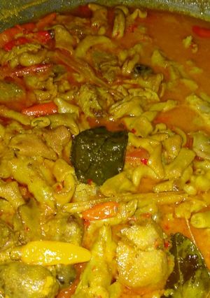 Foto resep Ampela Ati Usus Ceker Kuah Santan Pedes