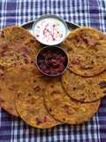 Multigrain Flour And Poha Thepla