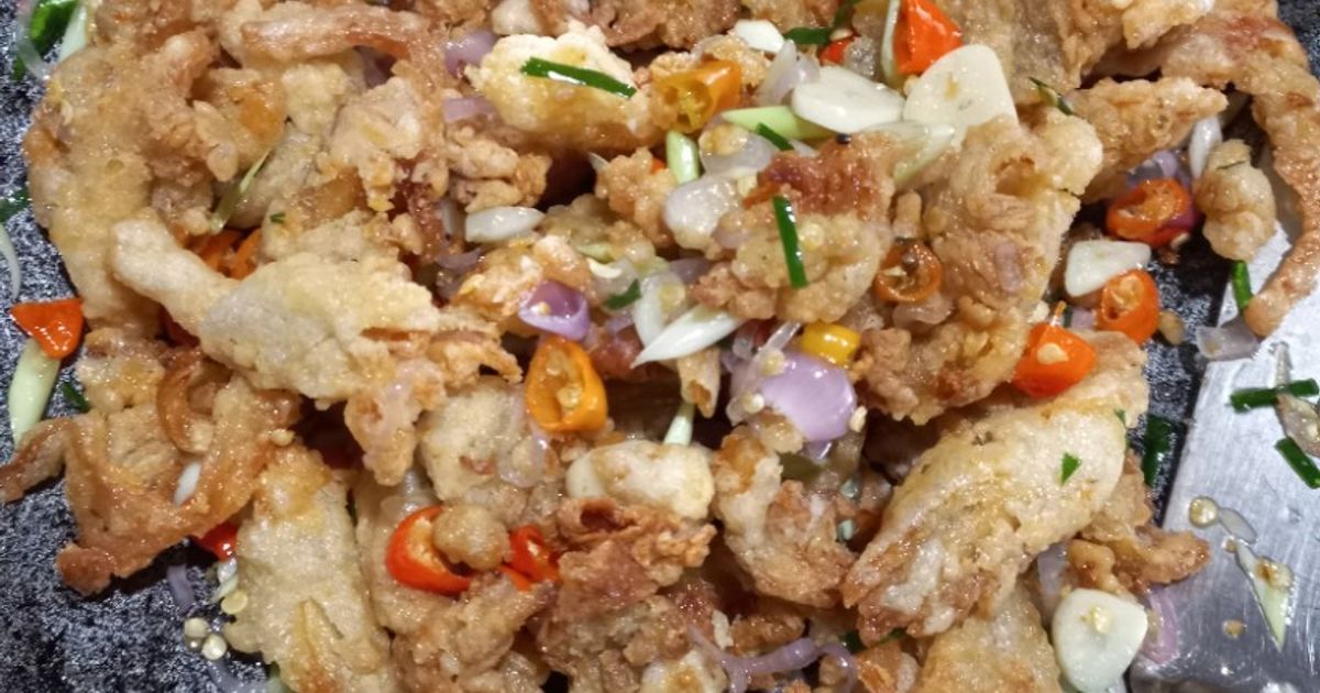 Jamur krispi sambal matah