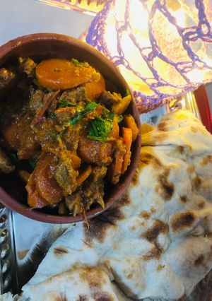 A picture of Gajer gosht salan.