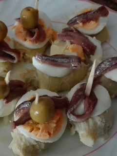 Una foto de Pincho de alcachofa