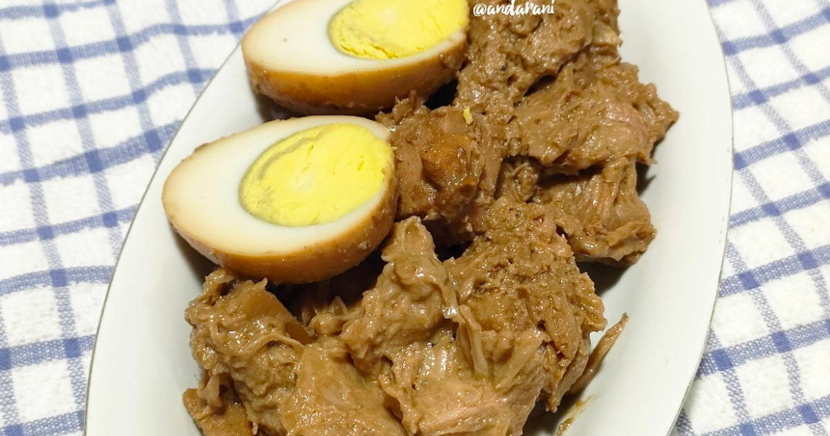 Resep Gudeg Nangka Telur (dimasak Dengan Teh) Paling Mudah dan Enak