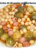 Coles de bruselas con garbanzos