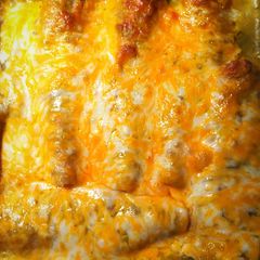 A picture of Chicken Enchiladas.