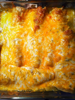 A picture of Chicken Enchiladas.