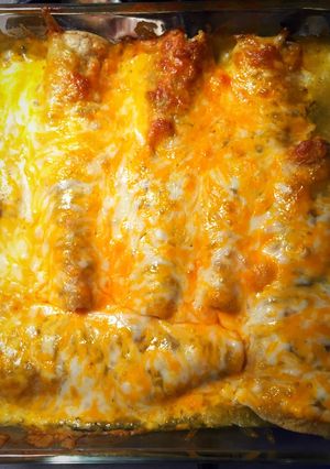 A picture of Chicken Enchiladas.