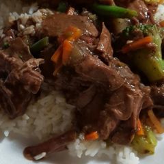 A picture of Sharon's slow cooker chuck roast.