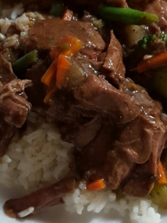 A picture of Sharon's slow cooker chuck roast.