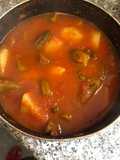 مرق باميه بالبطاطس